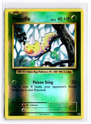 2016 TCG Pokémon #5 Weedle 5/108 Reverse Holo Evolutions