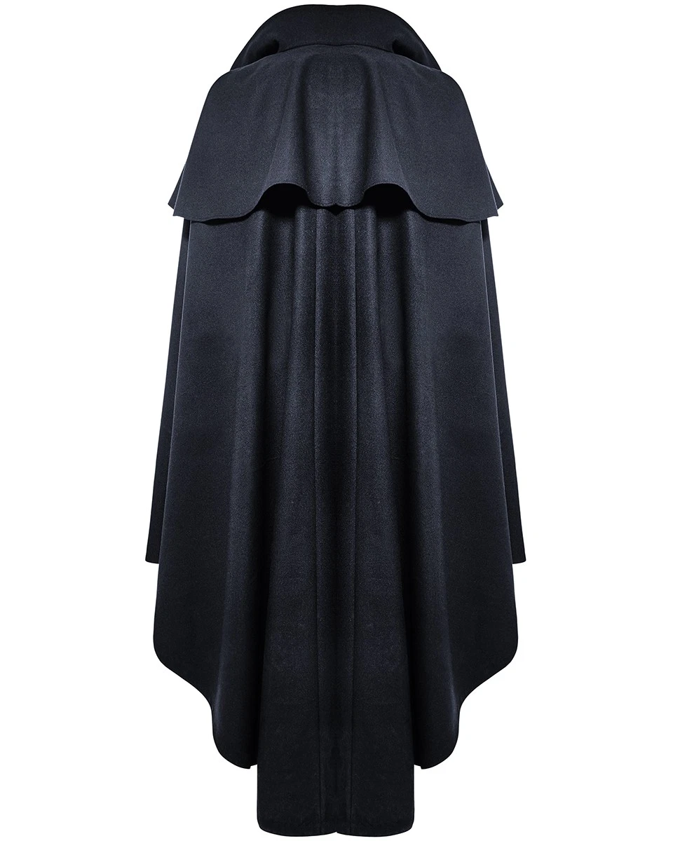 Chaqueta Abrigo Punk Rave Para Hombres Capa Gótica Larga Azul Negro Rojo Steampunk Vampiro