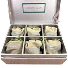 VTG Steuben Crystal Shot Glass Set 6 Boxed 718 Fifth Ave1940s Heavy Bottom