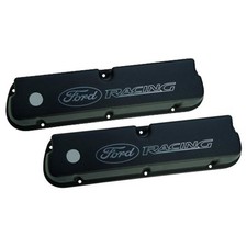 Ford Racing Valve Cover Tall Black Satin With Ford Racing Logo Pair 289302351w