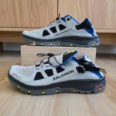Salomon Techamphibian 5 Light Gray Royal Blue Colorway Men's Size 8 Hiking EUC