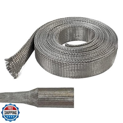 Electriduct 3/4'' Tinned Copper Metal Braid Sleeving Flexible EMI RFI Shieldin