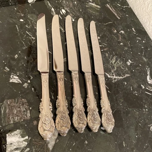 4MINT WALLACE SIR CHRISTOPHER 9 3/4”STERLING SILVER FRENCH DINNER KNIFE FLATWARE