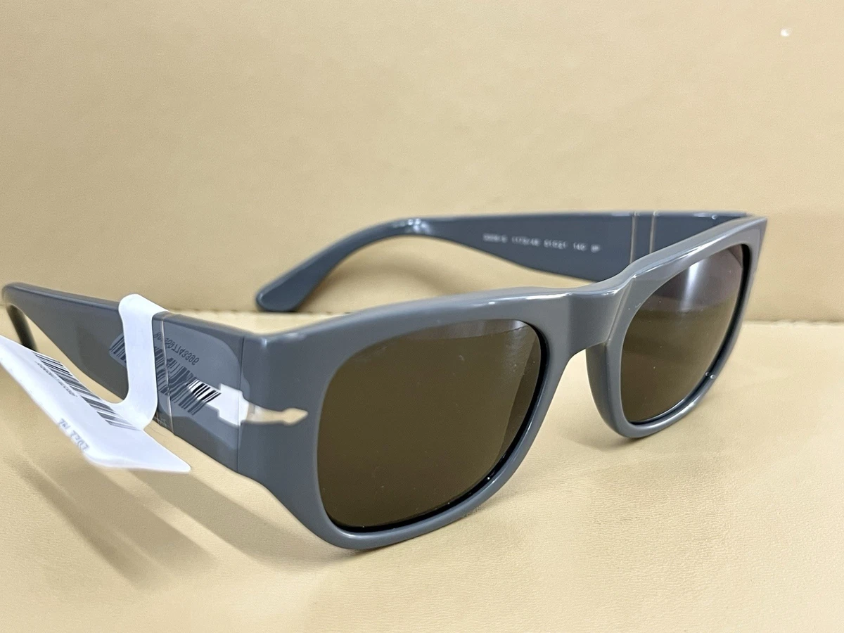 PERSOL Polarised New Genuine Sunglasses Unisex PO3308-S Grey / Black Polarised