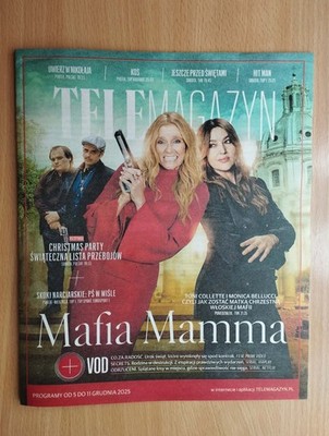MAFIA MAMMA / TONI COLLETTE & MONICA BELLUCCI on cover  TELE MAGAZYN 49/2025
