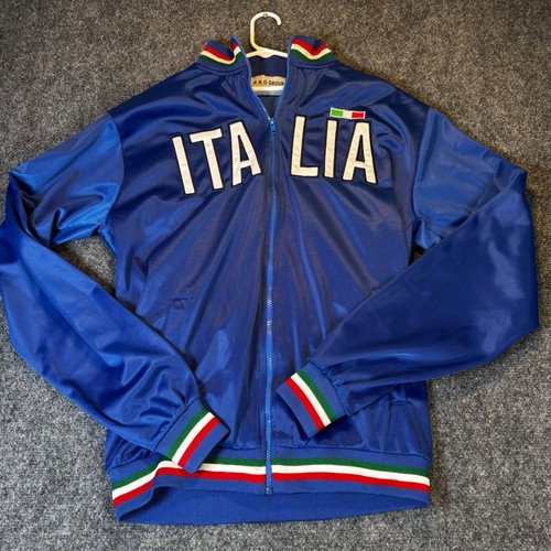 Youth Italia Track Jacket YXL Full Zip Blue White Red Green Italy Flag Soccer