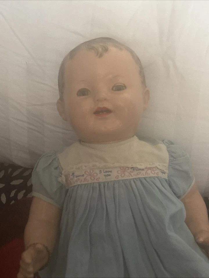 Composición y tela de muñeca Effanbee BABY Lovums vintage temprana - 15" Foto 4 de 4