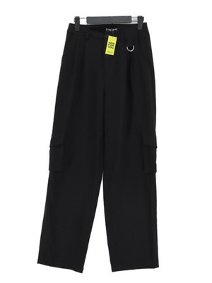 The Kript Damen Hose XS schwarz Polyester mit Baumwolle Straight Cargo