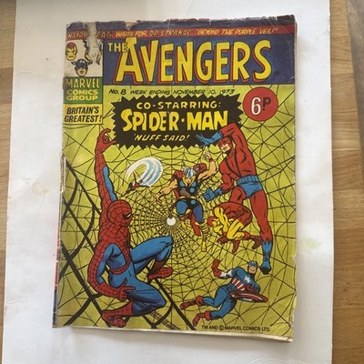 The Avengers #8 1973 Marvel Comics UK Spider-Man Lee Ditko