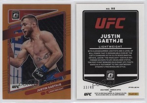2022 Panini Donruss Optic UFC Orange Prizm /49 Justin Gaethje #98