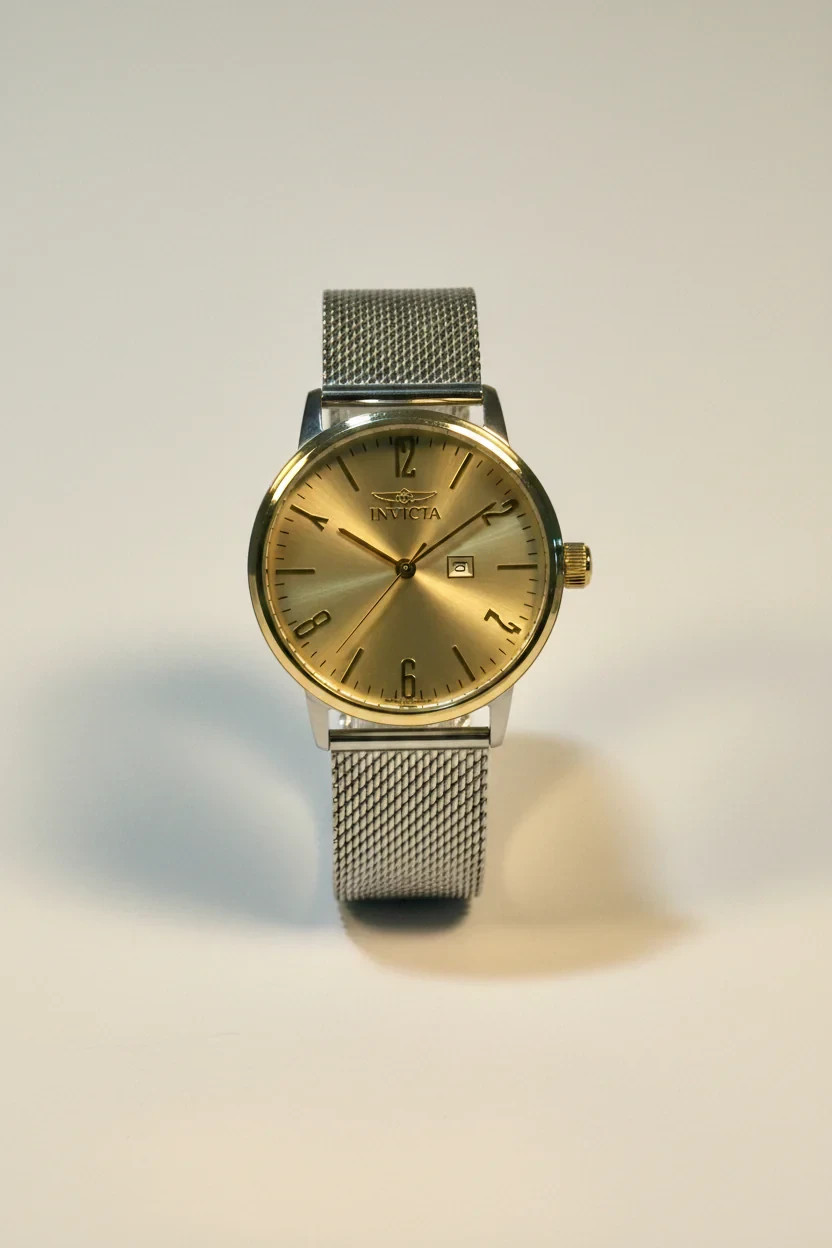 Invicta 48937 Specialty 44mm Gold Case Silver Mesh Band Japa