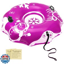 COVACURE 55" Snow Sled Extra Large Snow Tube - Thickened Inflatab