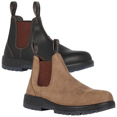 Harte Yakka Herren Brumby Händler Stiefel Leder Slipper Arbeit Bauernhof nicht sicher