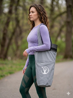 Yoga Tote Bag with Yoga Mat Holder, Large Capacity Gym Tote Carrier for Women