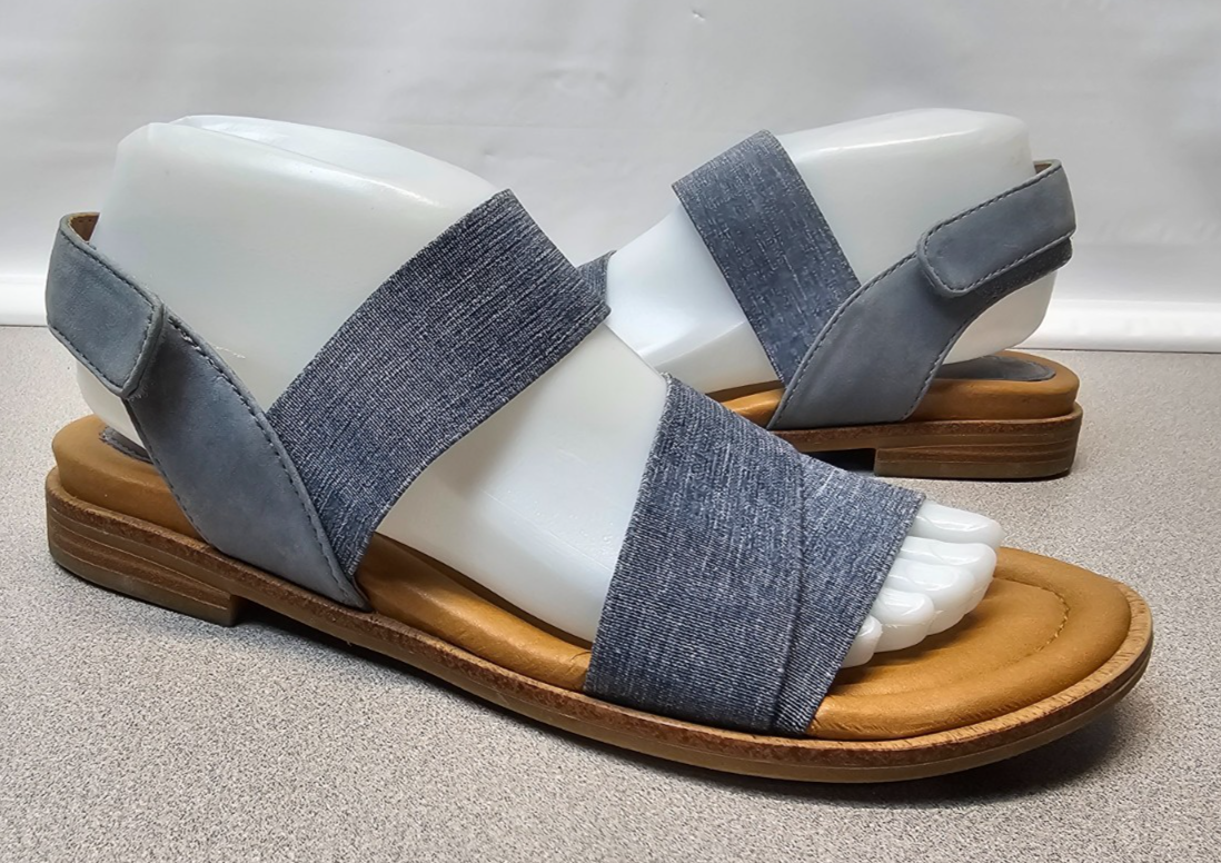 APL Sandali donna Comfortiva taglia 8 5 casual con cuscino memory foam blu con cinturino