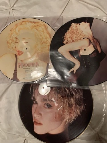 MADONNA VOGUE CHERISH PAPA DONT PREACH PICTURE DISC VINYL RECORD LOT