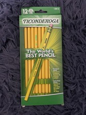 Ticonderoga Wood-Cased Pencils, Unsharpened, 2 12 Count Pack of 1 , Yellow
