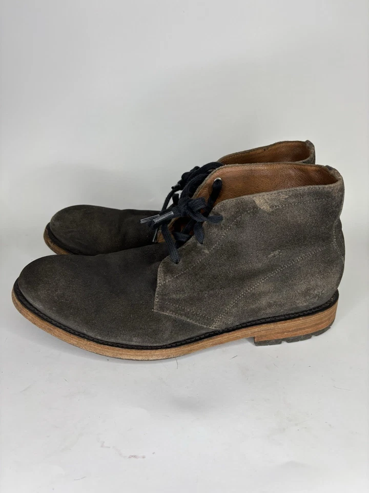 Frye ботильоны мужчин размер 10D коричневый замши на шнуровке сделано в Мексике - Изображение 3 из 4