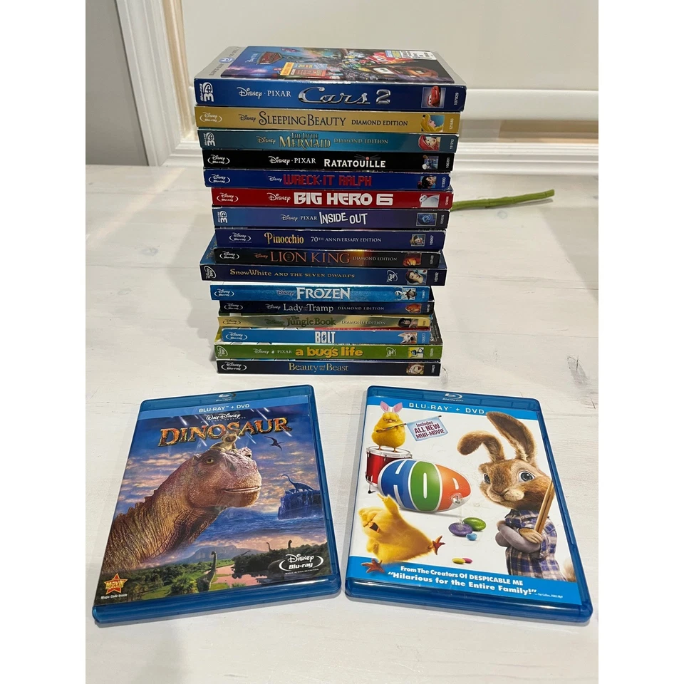 Disney Pixar Blu-Ray DVD Movies Lot of 18 Beauty Beast Frozen Lion King + - Image 4 of 4