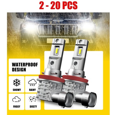 AUXITO H11 Fog H8 H9 Auto 4000LM Light LED Set Bulb Lamp Replace Halogen 2-20PCS