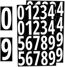 200 Pieces 3" Vinyl Number Stickers Waterproof Stick On Numbers White Numbers