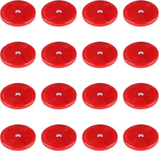 16 Pack Front round Reflector for Driveway Fence Gate Posts Trailers Safety Refl