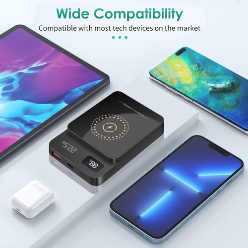 10000mAh Bezprzewodowy powerbank Magnetyczny powerbank 22,5W do iPhone 16/15/14/13 - Zdjęcie 14 z 24