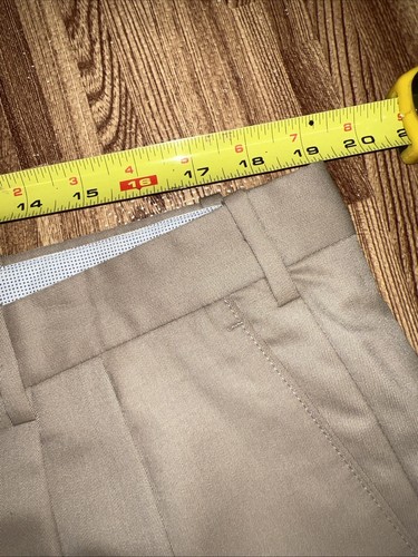 VTG JB Britches Khaki Worsted Wool Men’s Pants Pleated Cuffed 38x32 Casual Work - Picture 11 of 12