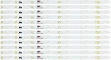 12pcs LED Backlight Strips For Vizio E50X-E1 LB50068 V0_00