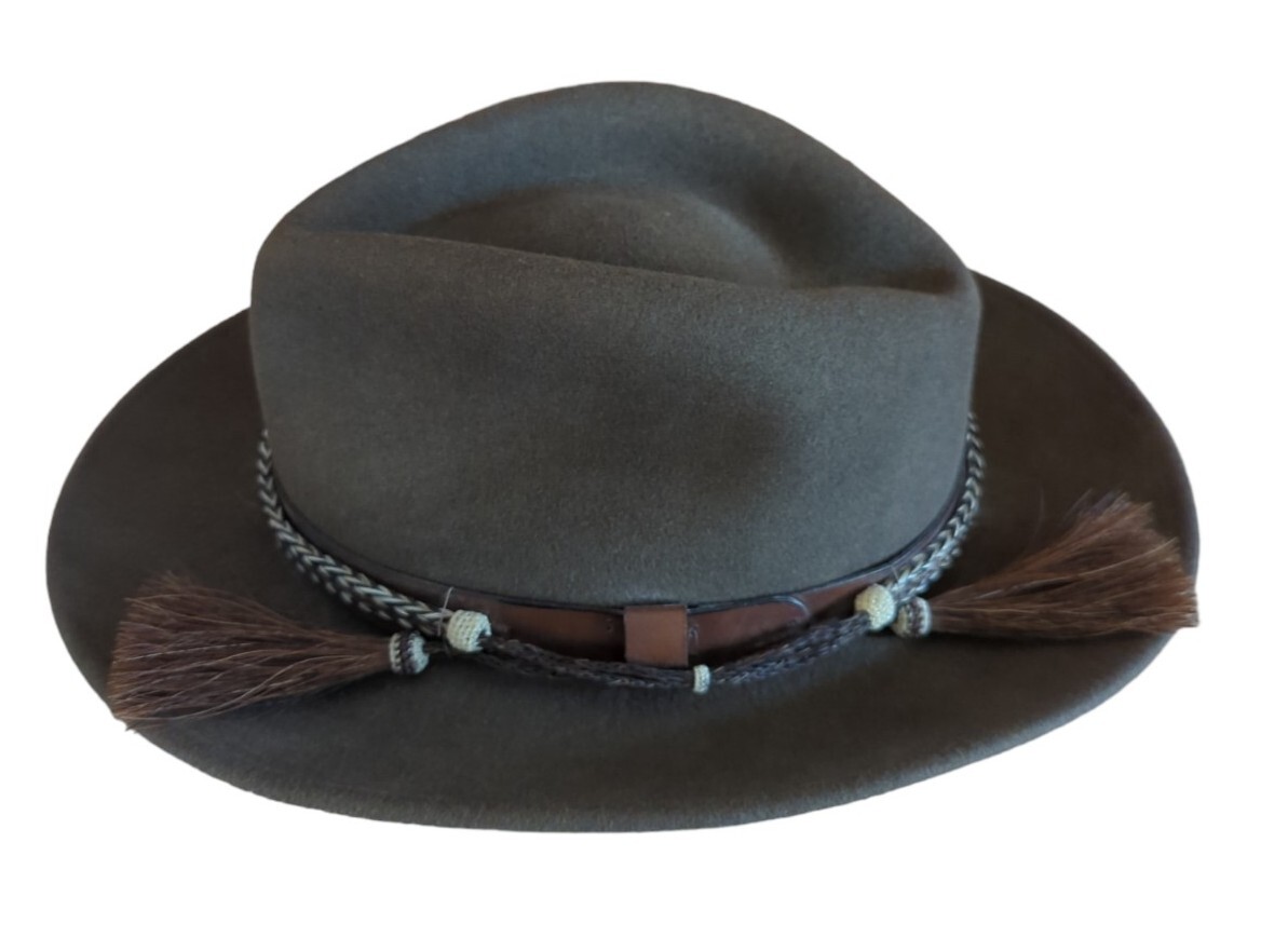 Pendleton Wool Fedora Hat Brown Braided Horse Hai… - image 3