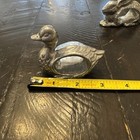 Vintage Set Of 4 Pewter Metal Napkin Rings Farm Animals Chicken Rabbit Pig, Duck — photo 2