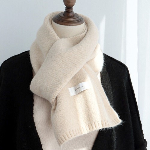 Damen Frauen Winter Lang Strick Schal Warm Weich Einfarbig Wolle Schal Halstuch Wolle - Bild 9 von 18