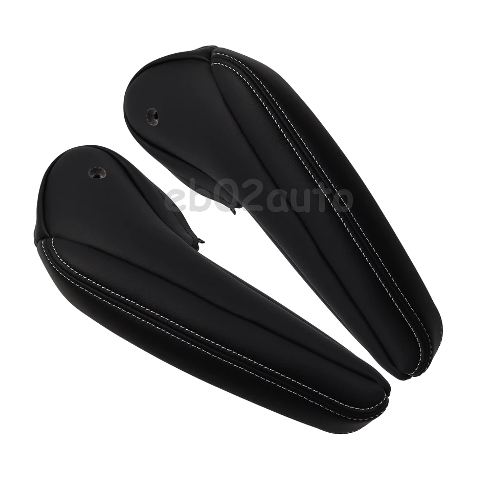 2011-2016 Para Chrysler Town & Country Asiento Apoyabrazos Cubierta Cuero Negro Foto 3 de 4