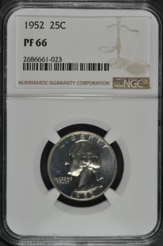 1952 NGC PF 66 Washington Quarter