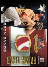 2013 USA Baseball Champions Game Gear Jersey Prime #16 Carson Sands PATCH/99