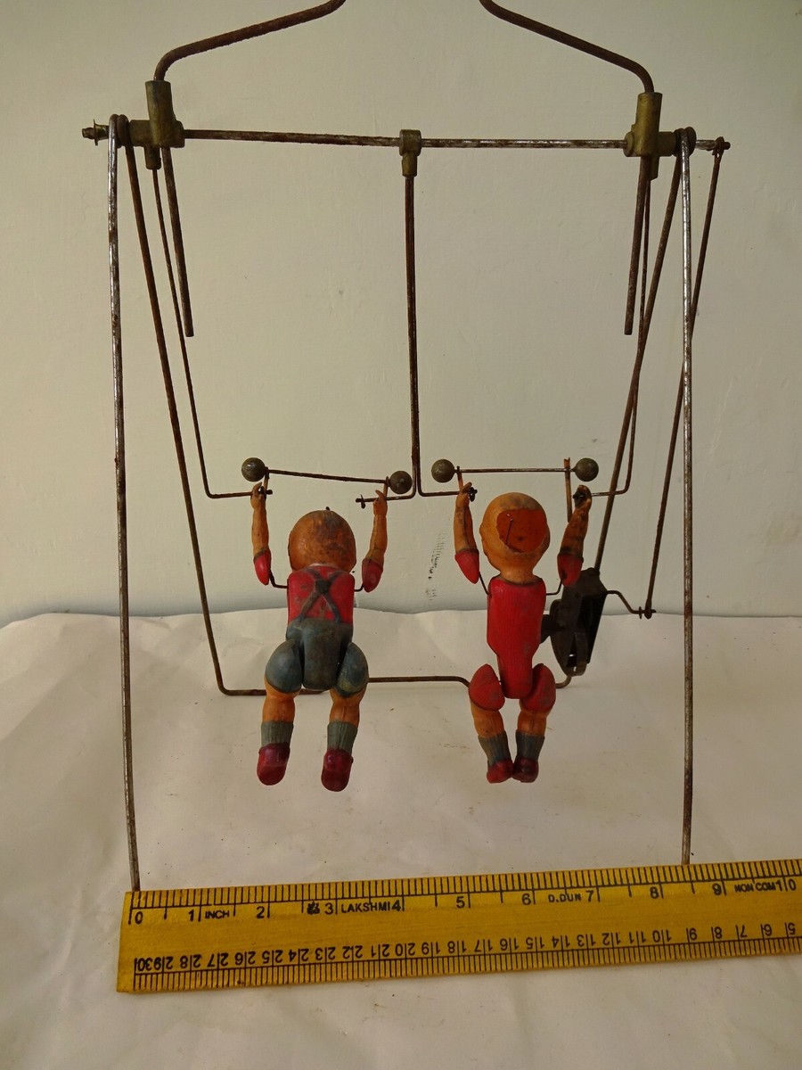 Antique Jouet Tik-Tak Acrobat Garçon Sur Swing Métal Wind-Up Celluloïd Collect # | eBay