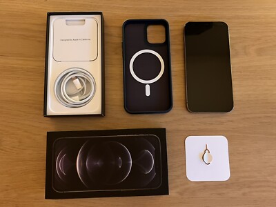 Apple iPhone 12 Pro - 128GB - Graphit (Ohne Simlock) A2407 (CDMA + GSM) + Hülle