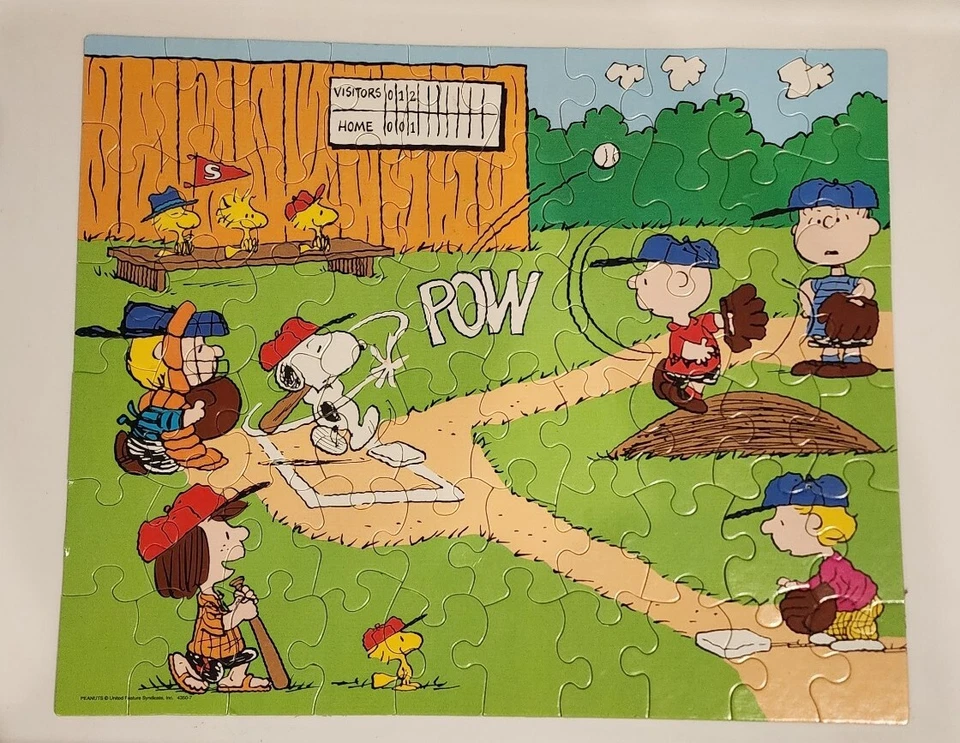 Lot of 3 Vtg. Milton Bradley Peanuts [Snoopy] 60 Piece Jigsaw Puzzles - Complete - Image 3 of 4