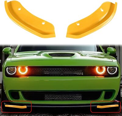 Yellow Front Splitter Bumper Lip Protector for Dodge Challenger