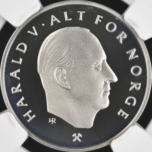 NORWAY. 1995, 1 Krone - NGC PF69 - Top Pop 🥇 Harald V, Crown - Picture 3 of 6