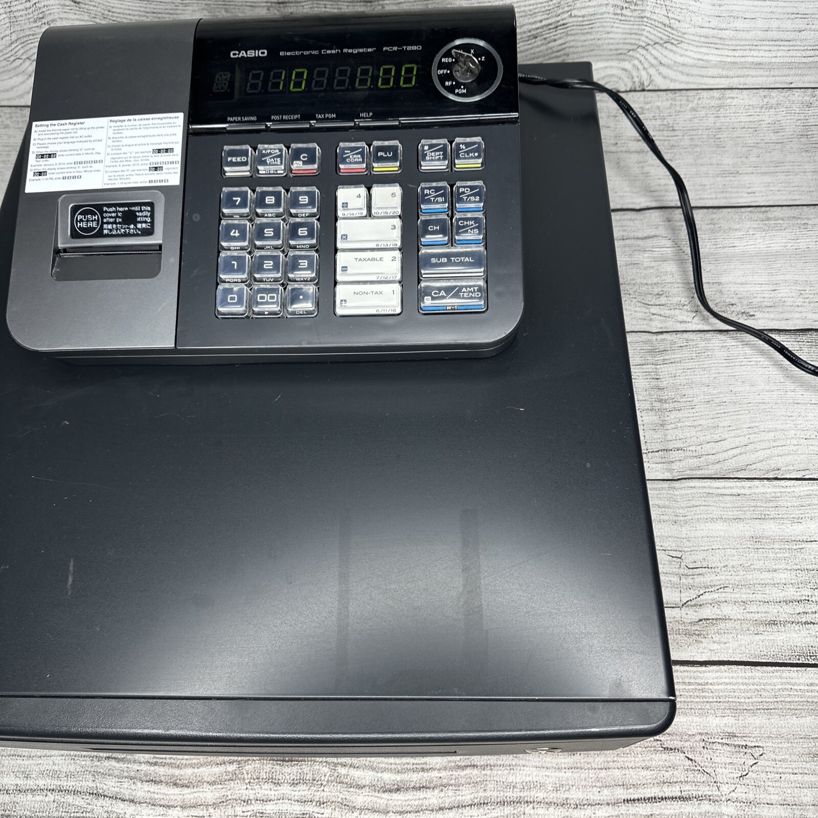 Casio PCR-T280 Electronic Cash Register Machine Powers On **READ** | eBay