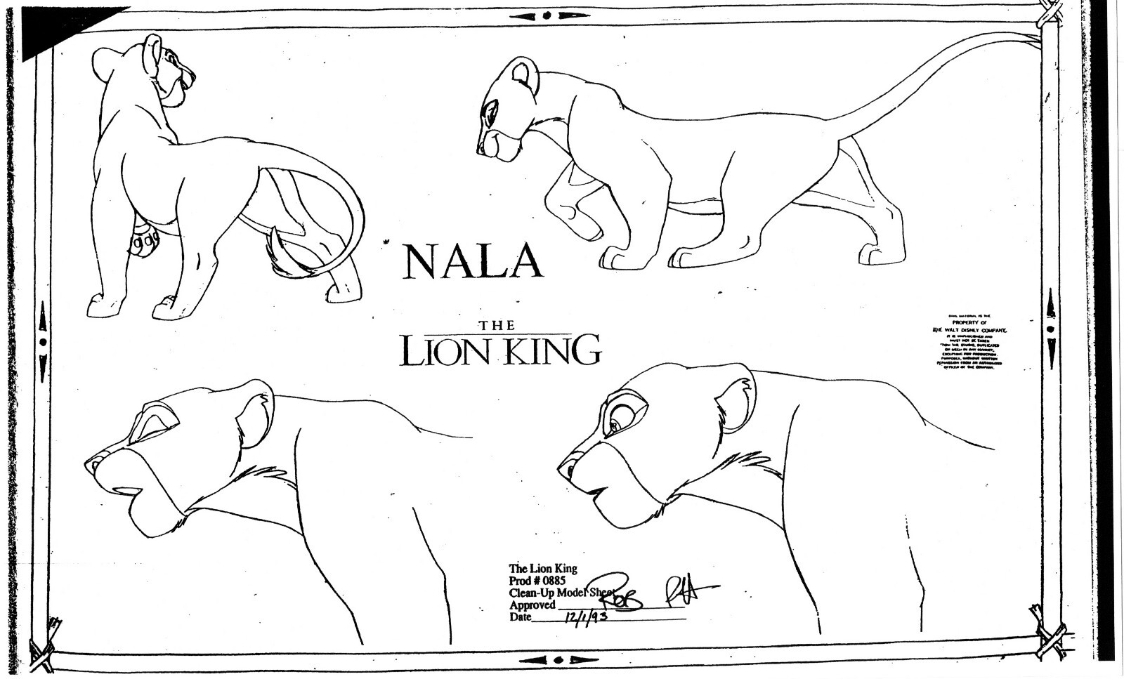 The LION KING Disney Production Model Copy used in 1998 Simba's Pride 435