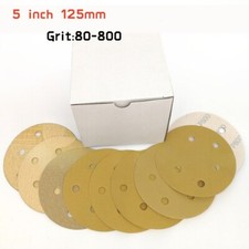 5 inch 125mm Wet and Dry Sanding Discs Orbital Sandpaper Hook & Loop Pads 6 Hole