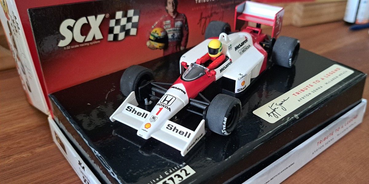 SCX McLaren MP4/6 Ayrton Senna Tribute Formula One Slot Car 1/32 SCX McLaren MP4/6 Ayrton Senna Tribute Formula One Slot Car 1/32