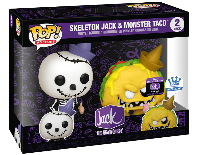 Funko Jack In The Box Skeleton Jack And Monster Taco ¡POP! Pack de 2! - EN MANO