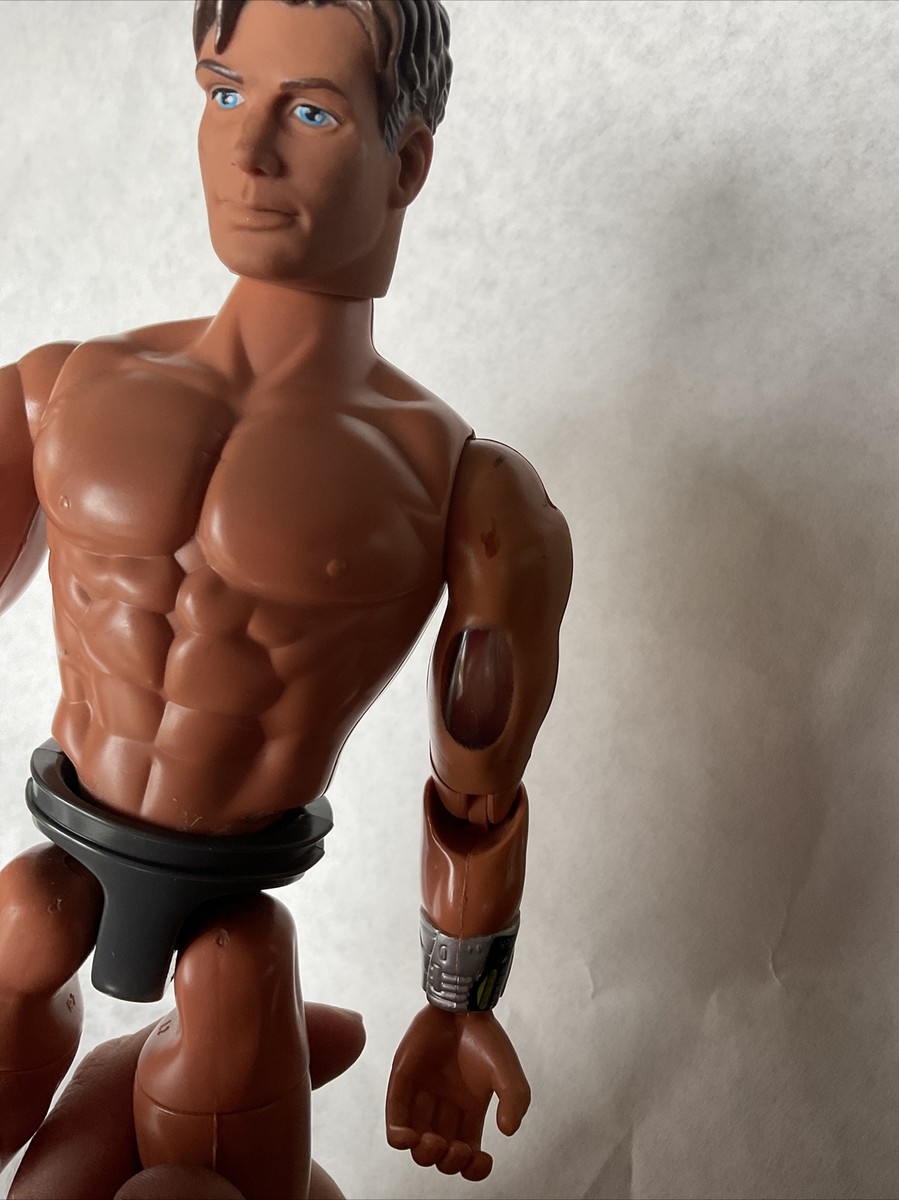 1998 MATTEL MAX STEEL ACTION FIGURE DOLL See Through Bicep Working
