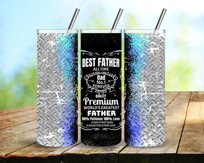 Father's Day Best Father of all Time Design 20oz Skinny Tumbler