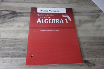 HOLT MCDOUGAL LARSON ALGEBRA 1 PRACTICE WORKBOOK ***BRAND NEW ***
