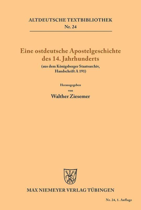 Thumbnail - Walther Ziesemer | Eine Ostdeutsche Apostelgeschichte Des 14.