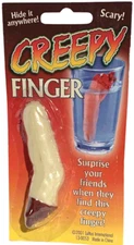 CREEPY FAKE RUBBER FINGER Flesh Bloody Joke Severed Prank Trick Prop Gag Cut Off